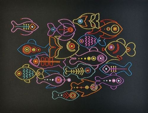 Fische, Perlenstickset - Miniart Crafts