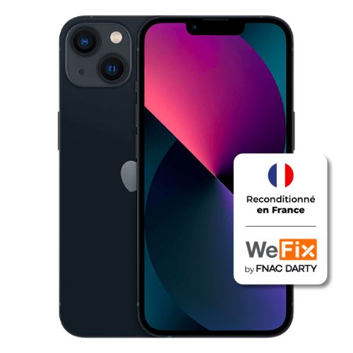 Apple iphone 13 - Grade B - 128GB - Noir Reconditionné en France par WeFix État correct - N/A reconditionné disponible sur Fnac