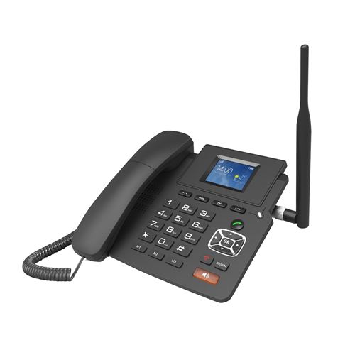 Téléphones fixe VOIP 4G P03-4G avec écran couleur 2,4 pouces Prise en charge des lignes WiFi/4G/2 SIP/conférence audio à 3/fonction de réponse automatique