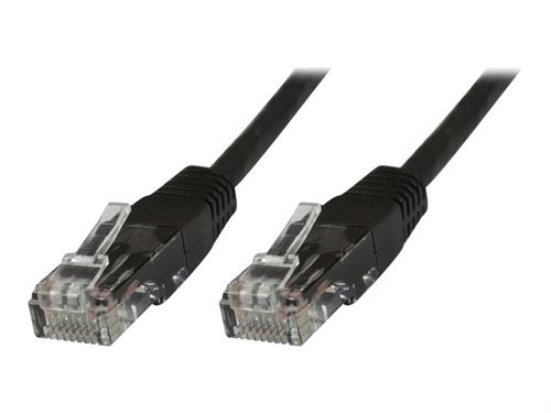 MicroConnect - Netwerkkabel - RJ-45 (M) naar RJ-45 (M) - 10 m - UTP - CAT 5e - gevormd, met strengen - zwart (pak van 10)