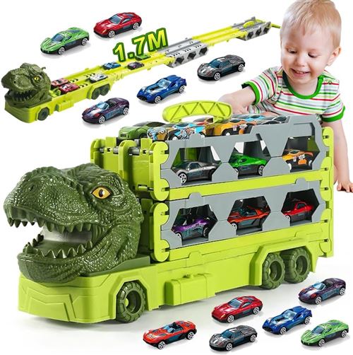 Dinosaure Jouet Camion Transporteur de Voiture Enfant 3 4 5 6 ans J