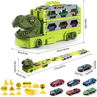 Jouet de Camion de Dinosaure pour Enfants - Transporteur de Voiture avec  Lumière et Son - 19Pcs - Vert - Cdiscount Jeux - Jouets