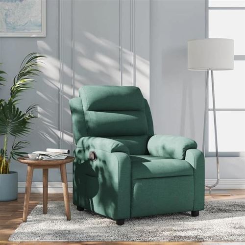 Non Communiqué Vert Vidaxl Fauteuil Réglable Tissu Foncé