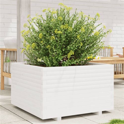 Vidaxl Blanc Jardinière - 80X80x49,5 Cm - Image 3