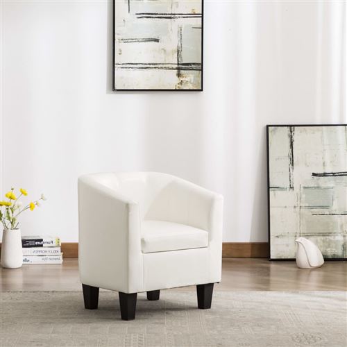 vidaXL Table de salle à manger Blanc et chêne 80,5x80,5x73 cm MDF