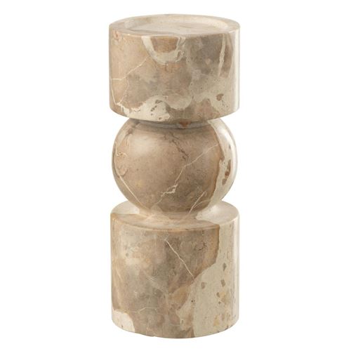 Non Communiqué Beige Bougeoir En Marbre "Chance" 23Cm