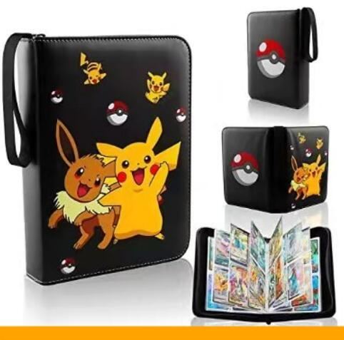 Album Pokémon 400 Cartes – Pochettes Double Face, EVA Imperméable, Fermeture éclair
