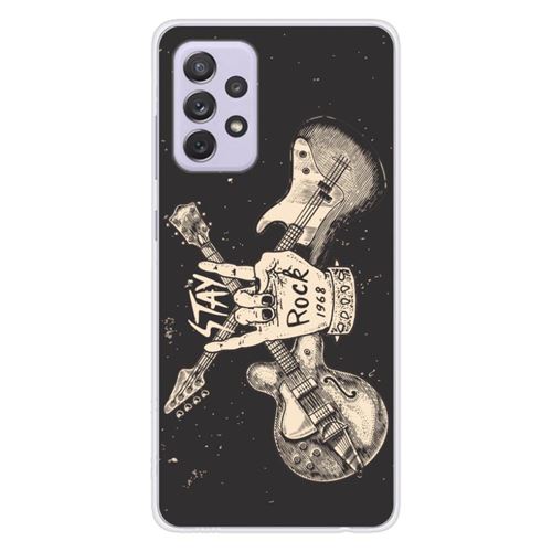 Coque en silicone imprimée compatible Samsung Galaxy A52 Stay rock