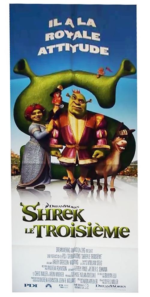 Affiche de Cinéma Originale - Shrek le troisième (Shrek the Third) - 2007 - 60x160cm