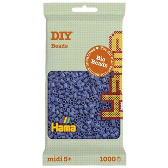 HAMA - sachet de perles à repasser | env. 1000 perles midi | loisirs créatifs et mosaïques pour enfants dès 5 ans | jeu créatif et décoration artisanale | Neon fuchsia
