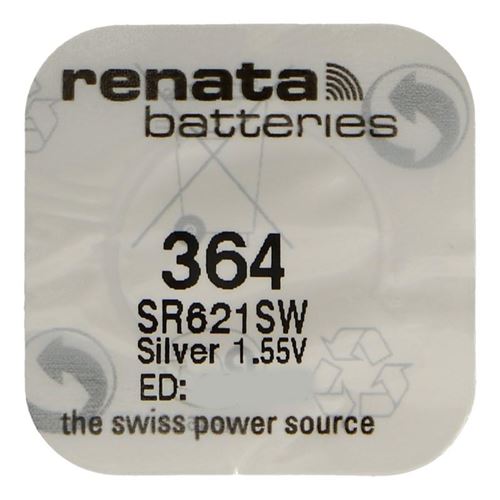 RENATA Pile bouton Silver Oxyde 364 / SR621 SW 0% mercure