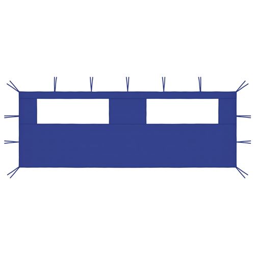 VidaXL Paroi latérale de belvédère avec fenêtres 6x2 m Bleu