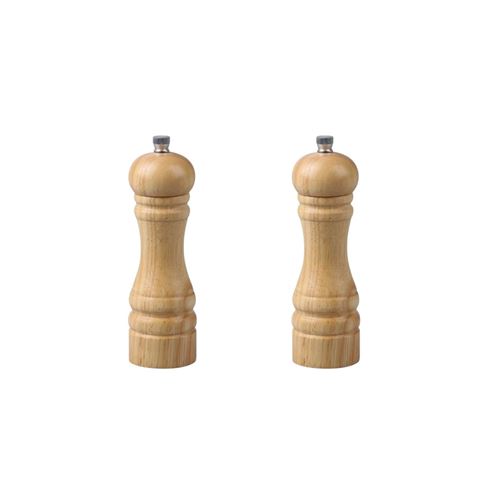 Non Communiqué Ensemble De 2 Moulins À Poivre Manuel Couleur Bois 18 Cm Fm Professional Divers