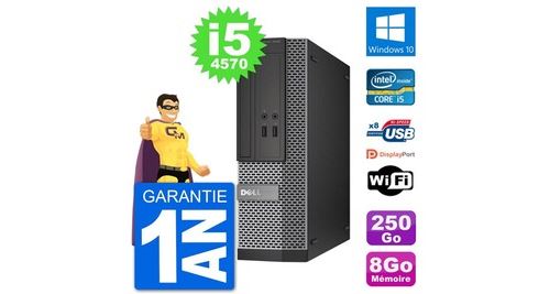 Pc dell optiplex 3020 sff i5-4570 ram 8go disque dur 250go windows 10 wifi