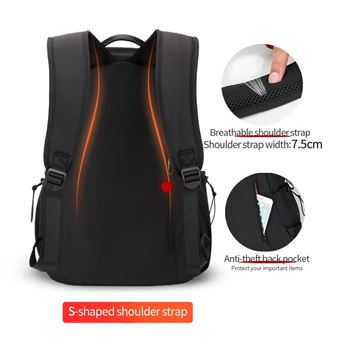 Sac à Dos BANGE Professionnel 15.6" - Étanche Avec Port USB - Pour Ordinateur Portable, Voyage