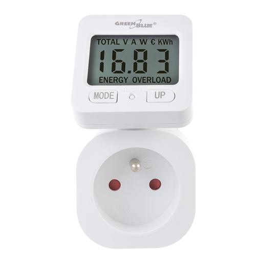 Non Communiqué Blanc Compteur D'énergie Greenblue, Wattmètre, 16A, Max. 3680W, Mémoire Secondaire, Gb615 E