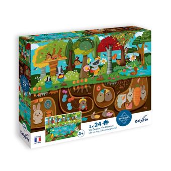 Puzzle 24 pièces x 2 vie dessus / vie dessous