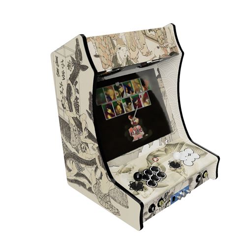 Fabulous Arcade - Borne Arcade Format Bartop Ecran 19 Haut de Gamme Joystiks Boutons SANWA Modéle VINTAGE SKETCHES