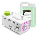 Pack Fuzzix F509LW + 5 L de liquide - Machine à fumée 9 LEDs | Blanche