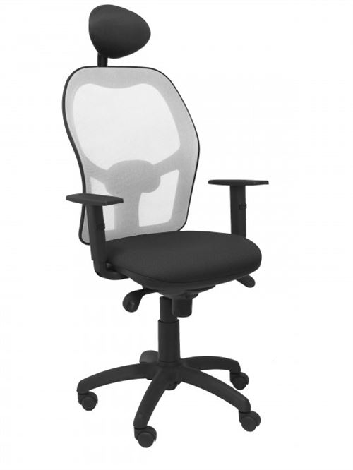 Fauteuil Jorquera Grey Mesh Fixe Header Bali Siège Noir 15SGBali840C