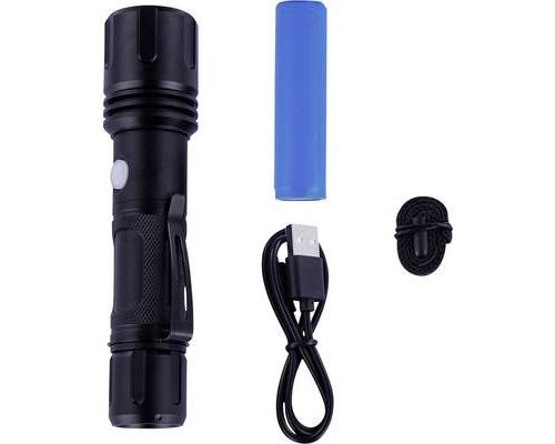 Lampe de poche Shada Nightwatch 600 LED avec interface USB à batterie