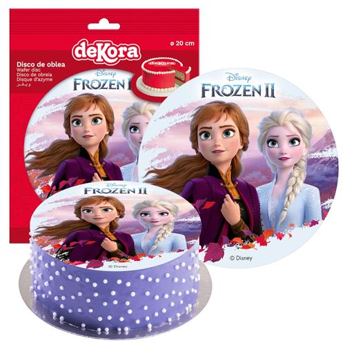 Plaques Azyme Décoratives Frozen - 15x21cm - Décoration Comestible Pour Gâteaux Elsa