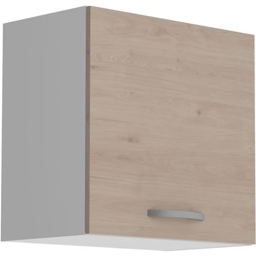 OSLO Meuble haut 1 porte - Décor Chêne Jackson - L 60 x P 36 x H 58 cm