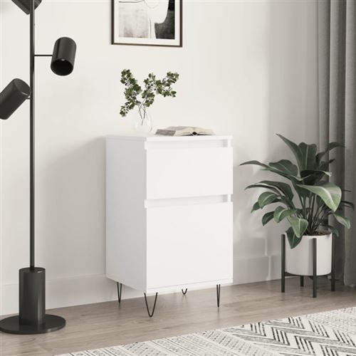 vidaXL - Buffet - Blanc - 40 x 35 x 70 cm - Image 3