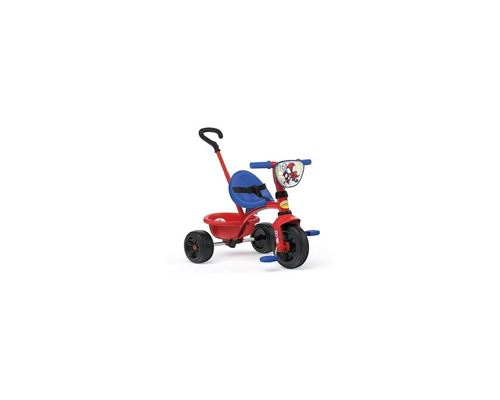 Smoby - Tricycle Be Fun - Spidey - Evolutif de 15 mois a 3 ans - Canne parentale réglable sur 3 positions - Ceinture de sécurité