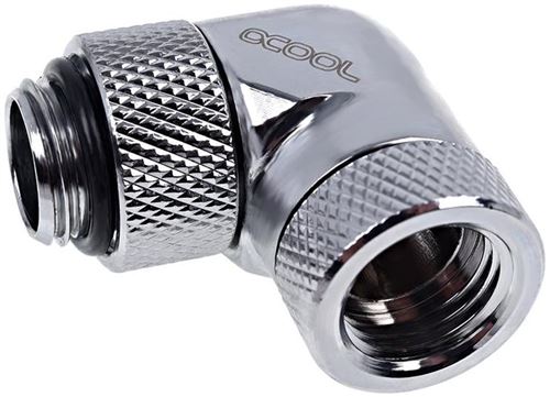 Alphacool Argent Eiszapfen Connector Series - Adaptateur De Montage En Angle De Système De Refroidissement Liquide - Nickel É - Image 4