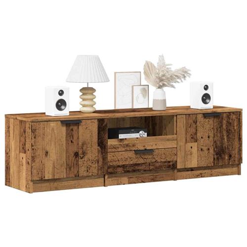 vidaXL Meuble TV vieux bois 140x35x40 cm bois d'ingénierie856850