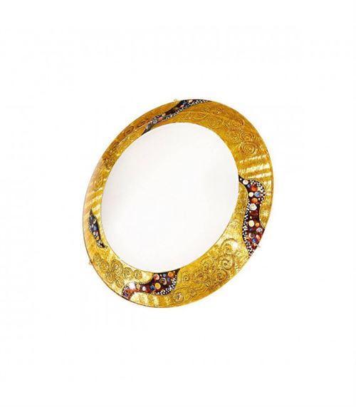 Plafonnier design SERENA Or 24 Carats 2 ampoules