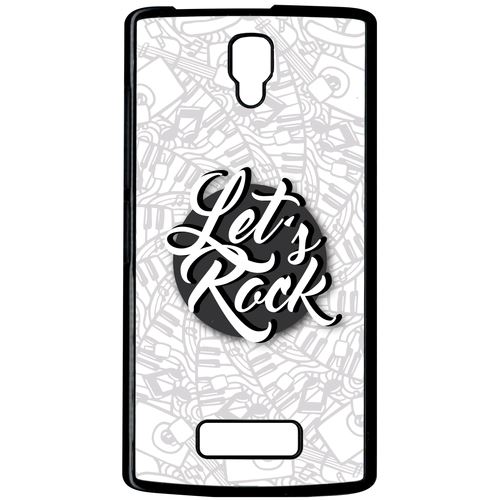 Coque Lenovo A2010 Lets Rock Fond Blanc