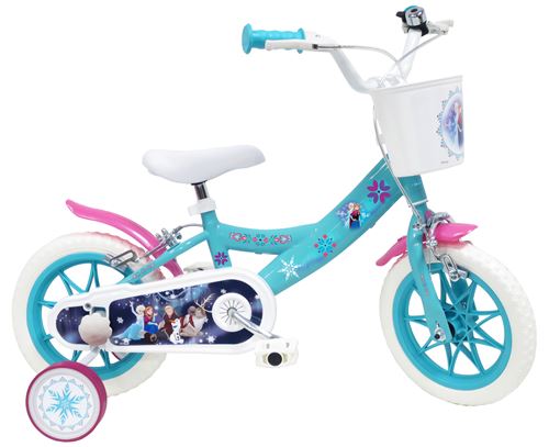 Vélo enfant fille Disney Frozen La Reine des Neiges 12 pouces avec stabilisateurs