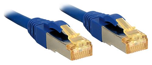 LINDY 47276 RJ45 Câble réseau, câble patch CAT 6 S/FTP 0.50 m bleu
