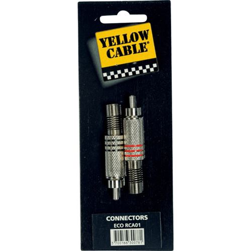 Yellow Cable RCA01 - RCA mâle nickel