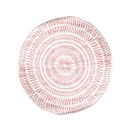 Tapis de déco extérieur ethnique Laura - Diam. 150 cm - Marron terracotta