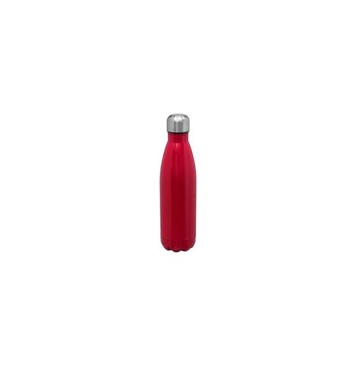 Bouteille isolante - 7,2 x 27 cm - Inox - Rouge