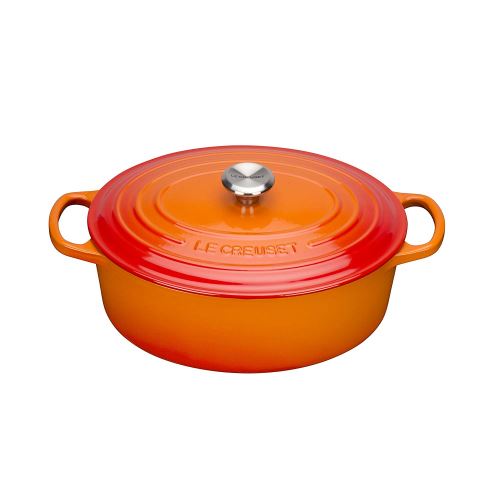 Le Creuset Doufeu Signature Ovale En Fonte Émaillée, 29cm, Volcanique