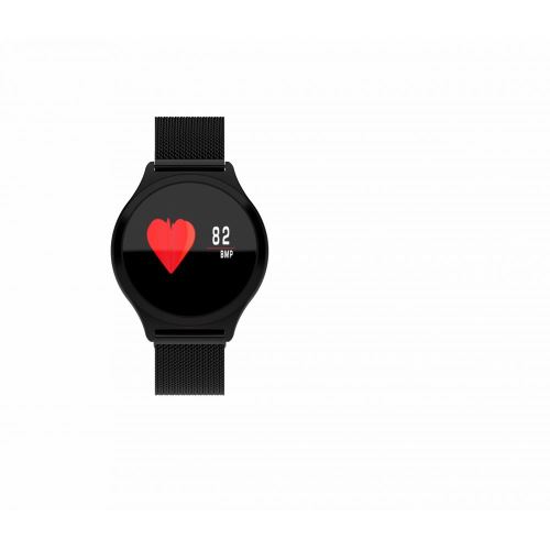 Montre Mixte EclocK à Quartz Cadran Noir 44.8*39*11.3 Et Bracelet Noir En Acier Inoxidable EKI2W18