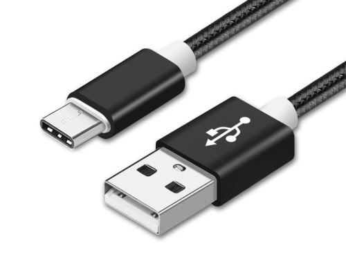 Reekin Chargeur USB Type-C - 1,0 mètre Noir-Nylon