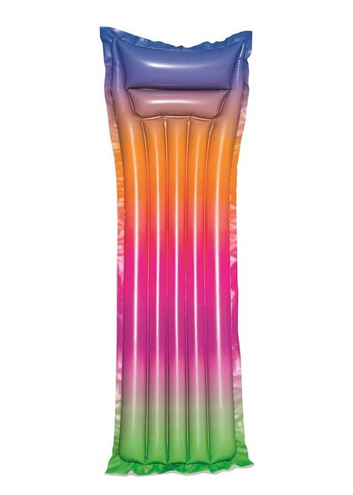 Matelas gonflable - Dégradé de couleurs - L 188 x l 89 cm - Couleur aléatoire