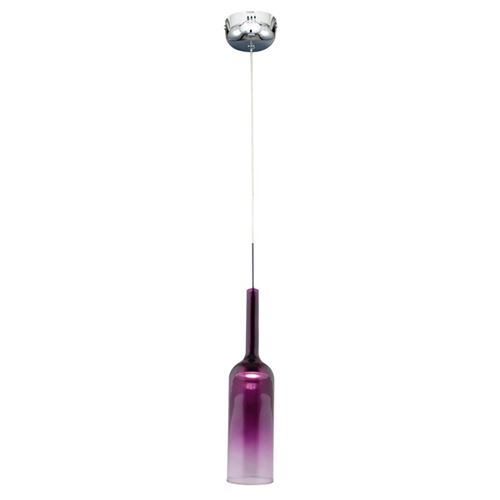 Paris Prix - Lampe Suspension Verre bottle 12cm Violet