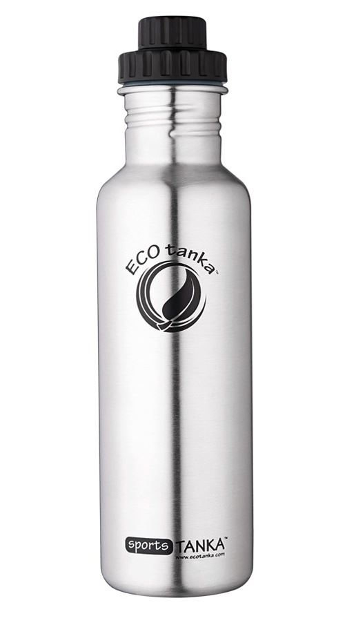 ECOtanka gourde Sport Tanka800 ml acier inoxydable chrome/noir