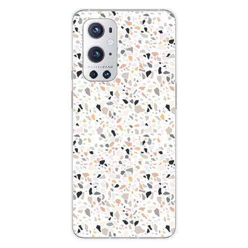 Coque en silicone imprimée compatible OnePlus 9 Pro 5G Terrazzo color