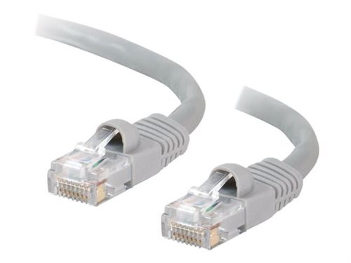 C2G Cat5e Booted Unshielded (UTP) Network Patch Cable - cordon de raccordement - 3 m - gris