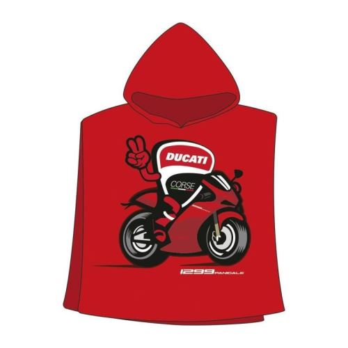 GP MOTORS Serviette Poncho Ducati - Rouge et Noir