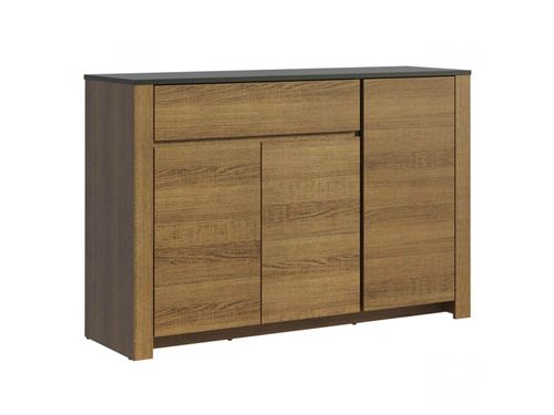 SUBLEEM Buffet 120 cm TRENDA 3 portes 1 tiroir, 2 étagères
