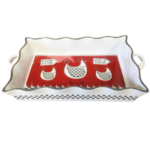 Plat en céramique pour le four poulettes 35 cm