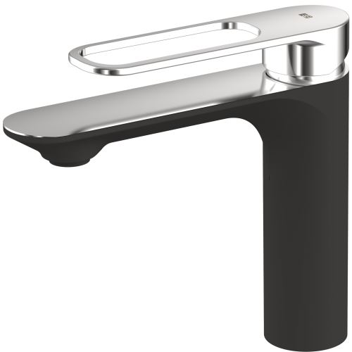 Lucio mitigeur lavabo noir chromé